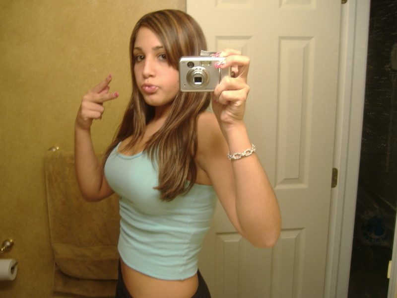 Amateur self-shooting teens showing their bodies #77067307