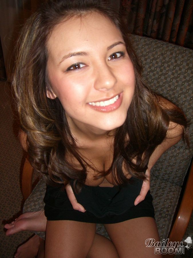 Cute brunette asian american mix in white cotton panties #70020063