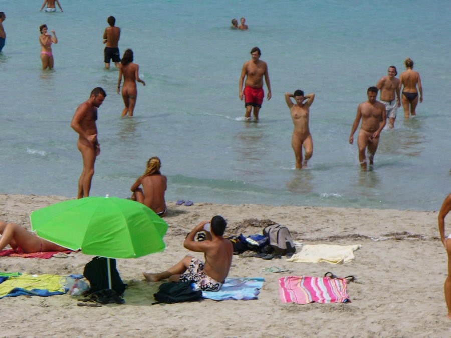 The sand's not nearly as hot as these two nudists #72255336