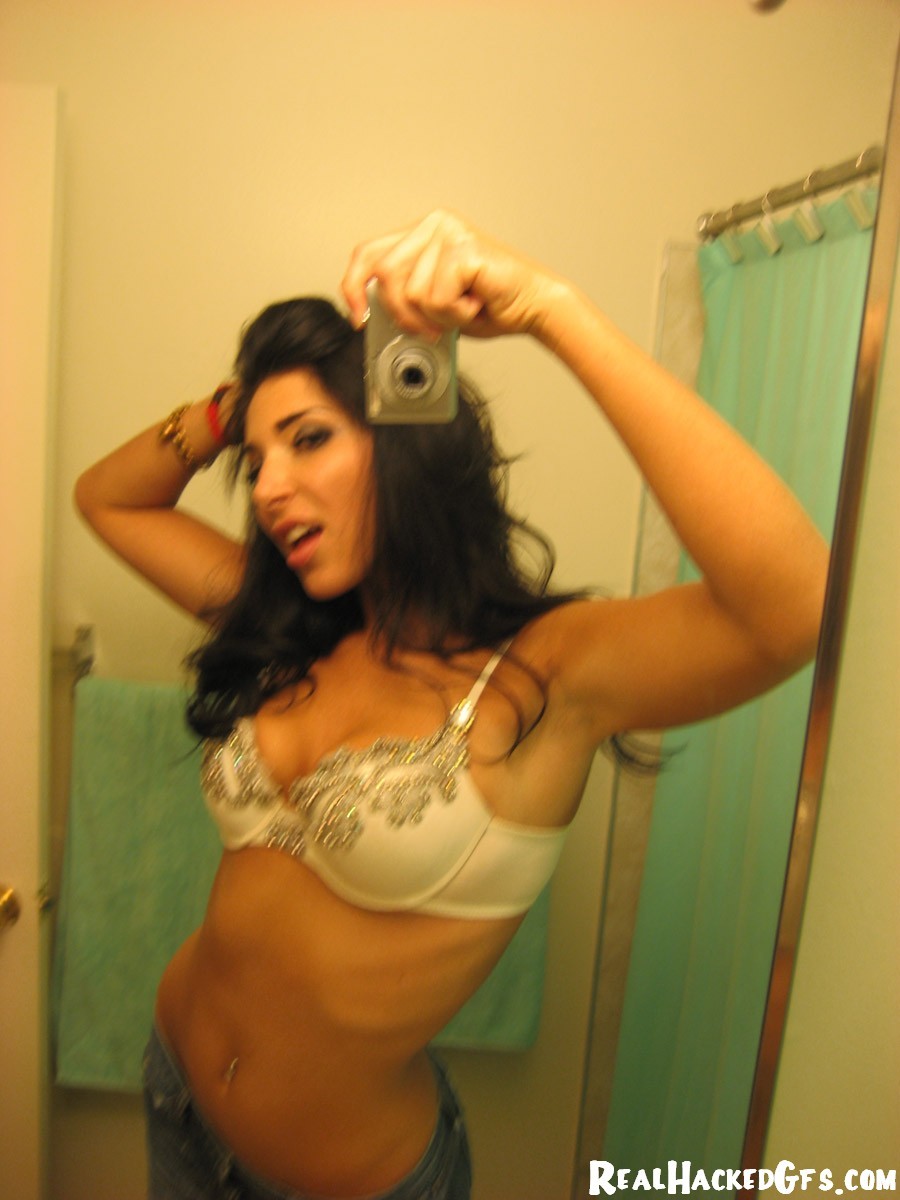 Brunette girlfriend taking her pics in the mirror #67513442