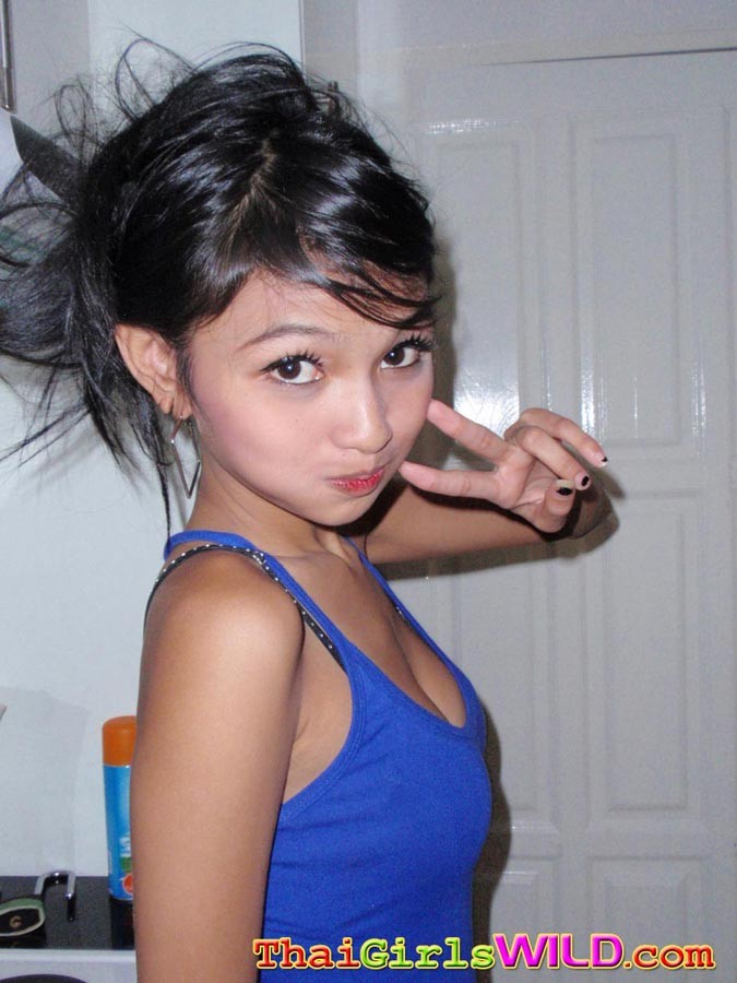 Young thai girls taking picture of their nude body in the mirror #69911090