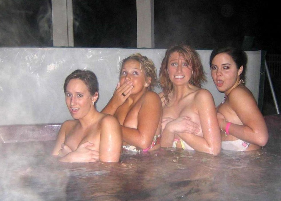 Hot Drunk College Chicks Flashing Perky Tits #76395179