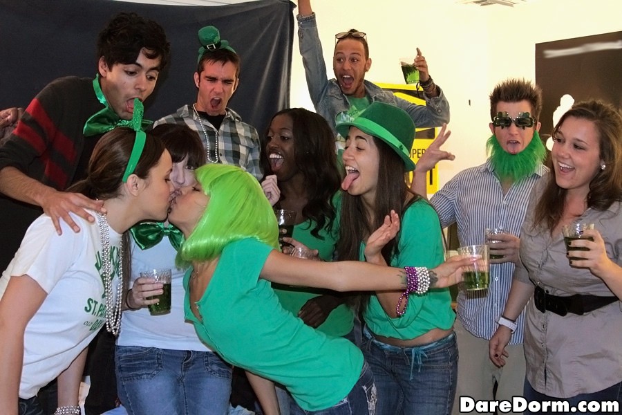 Crazy hot college babes fucked hard in this happy irish day fucking party dorm s #68204717