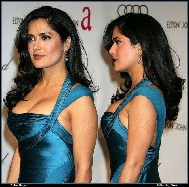 Stunning latina babe Salma Hayek showing her huge boobs #75442280