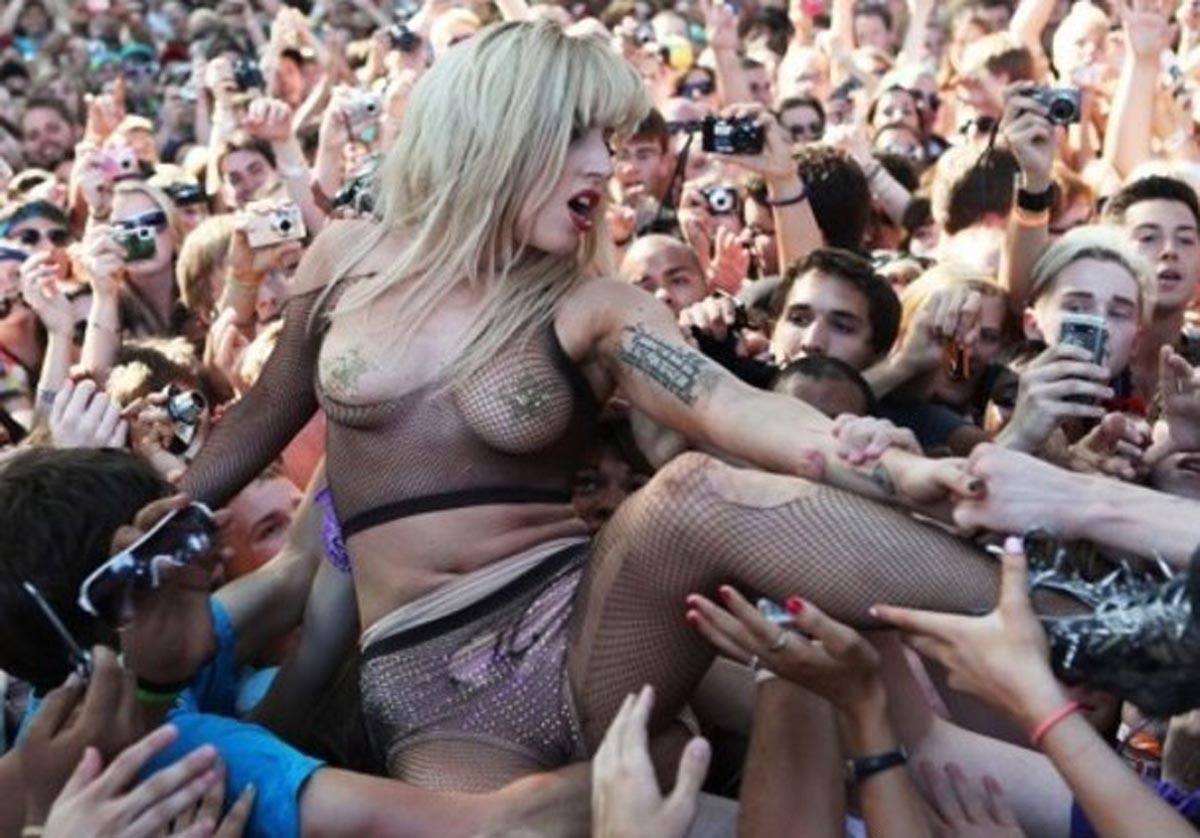 Lady Gaga in hot bikini on a hotel balcony #75248845