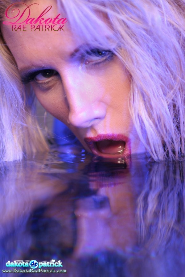 Blonde Pornstar babe, Dakota Rae Patrick, gets wild and wet in the pool flashing #72653193