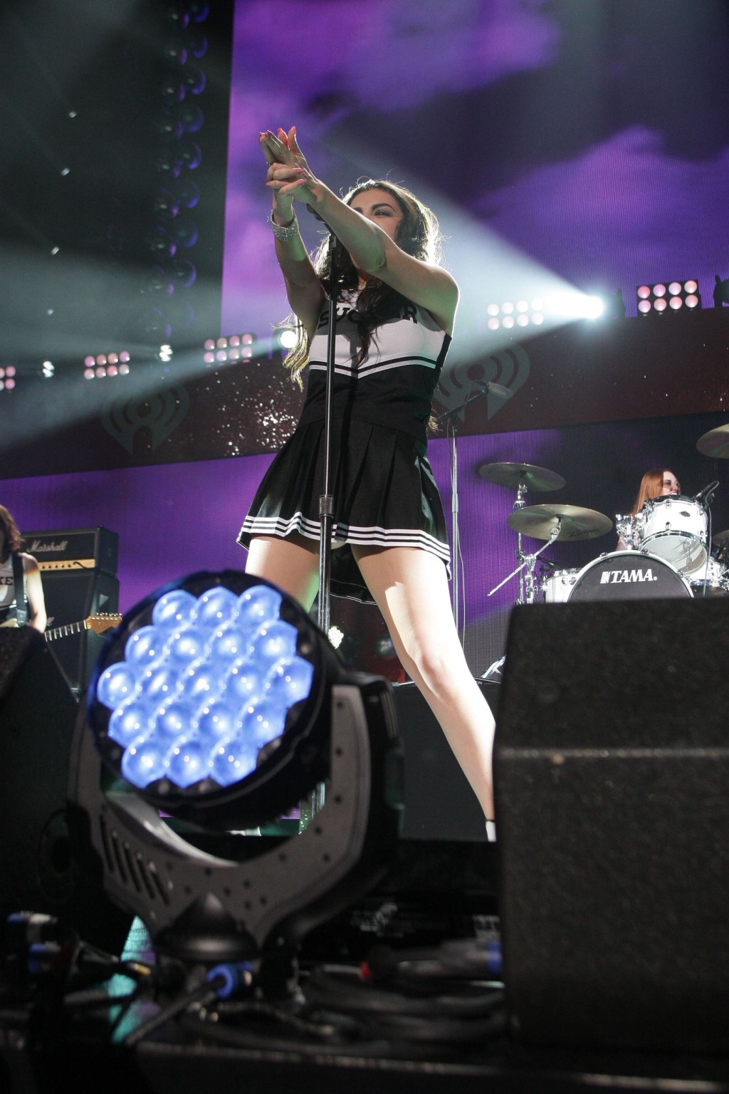Charli XCX flashing her black thong on stage at the 933 FLZs Jingle Ball in Tamp #75177370