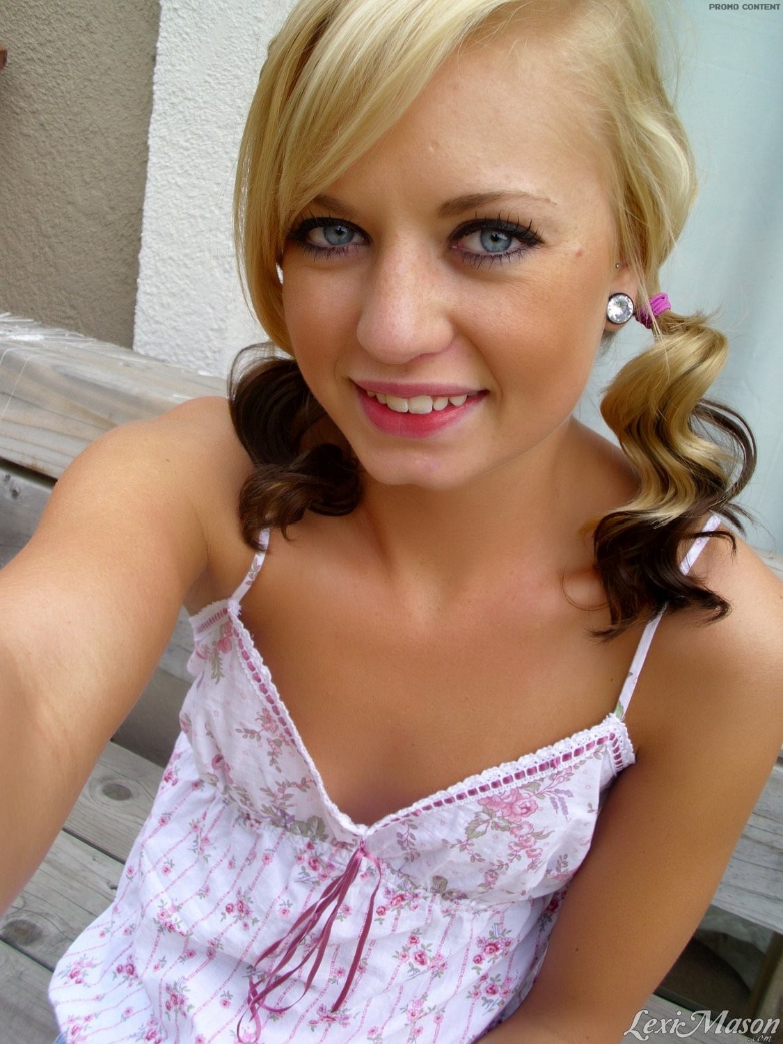 Slim blonde teen with tiny tits selfshots #67451317