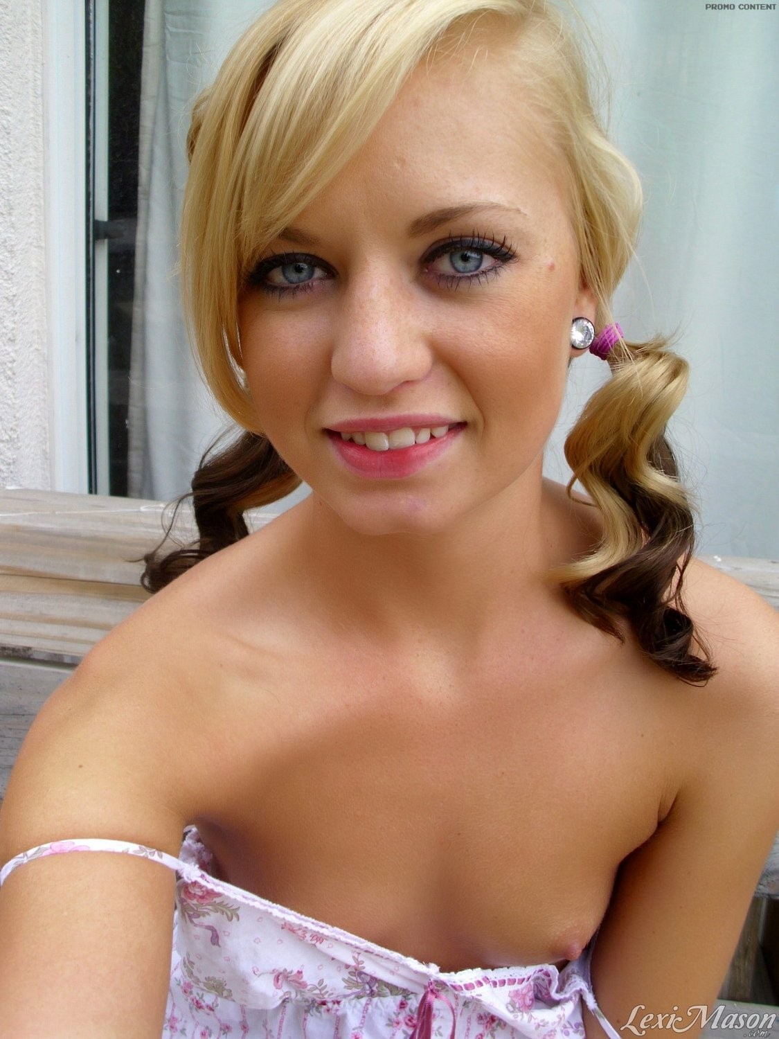 Slim blonde teen with tiny tits selfshots #67451442