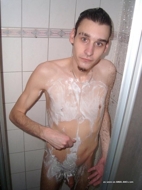 Pics of a skinny gay guy shaving in the shower #76916455