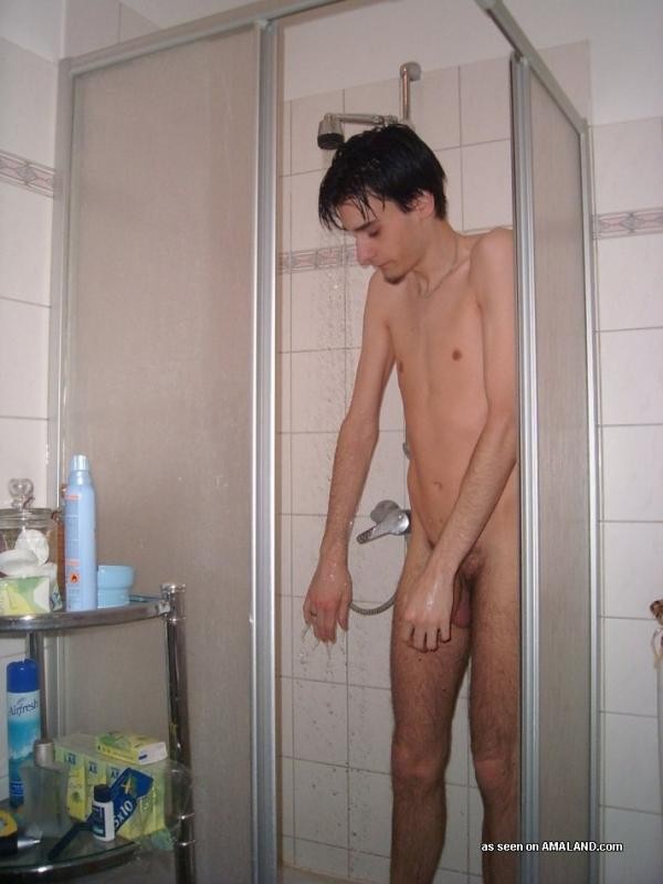 Pics of a skinny gay guy shaving in the shower #76916460