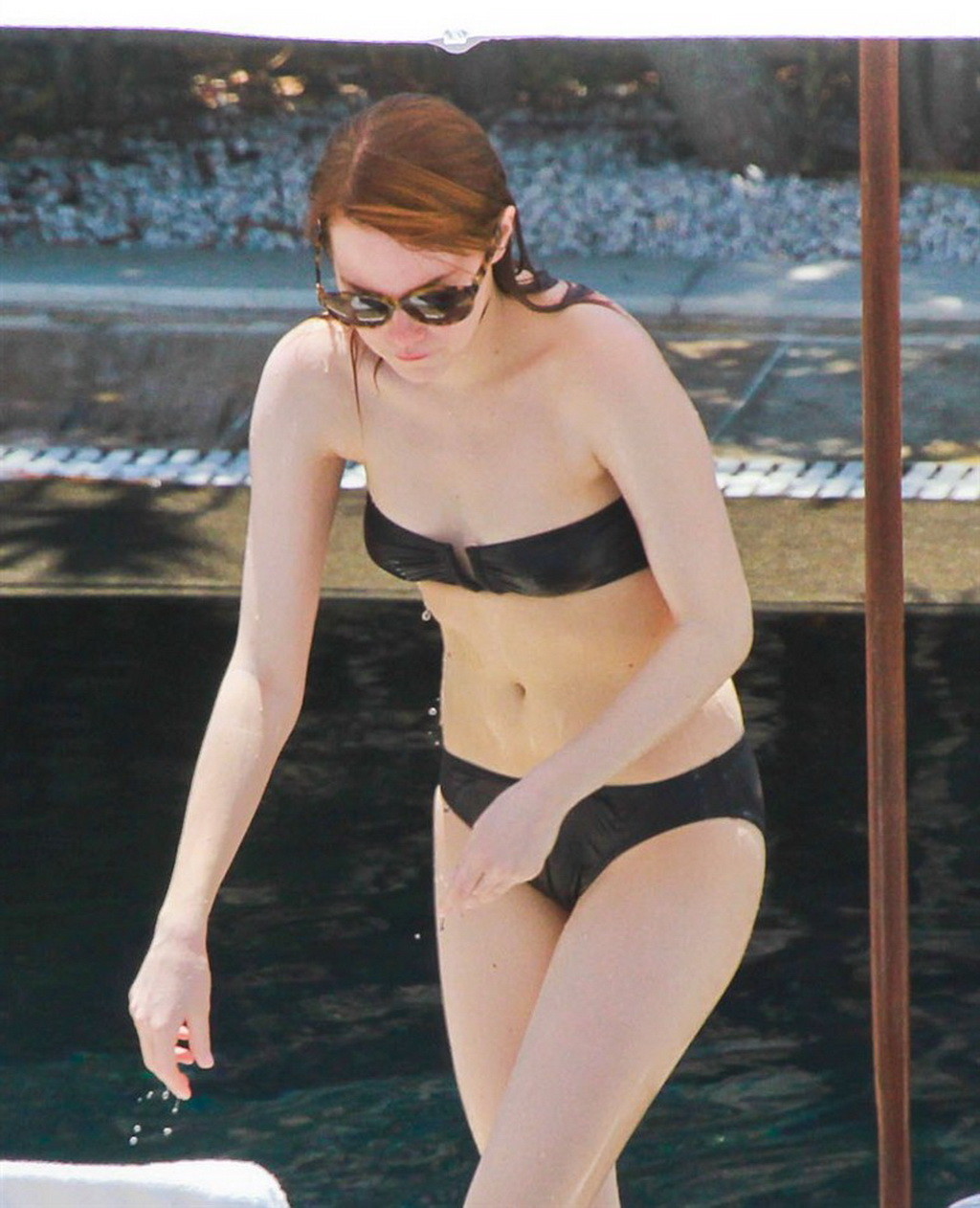 Emma stone sexy bikini side boob candids from brazil
 #75274483