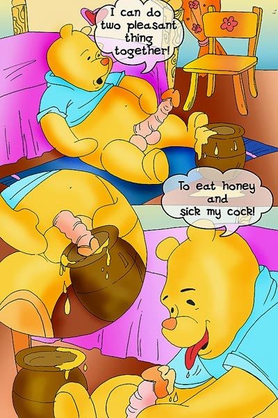 Whore moaning loudly and grab terrified Winnie Pooh #69620590