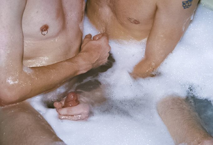 Fair and dark haired twinks mutual big cock sucking in jacuzzi #76943949