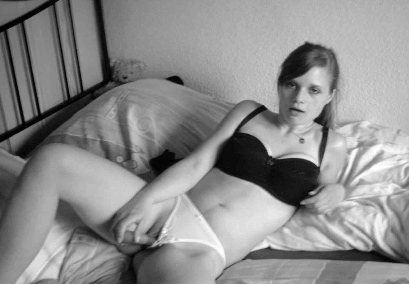 Masturbating babe in black and white photos #75779240