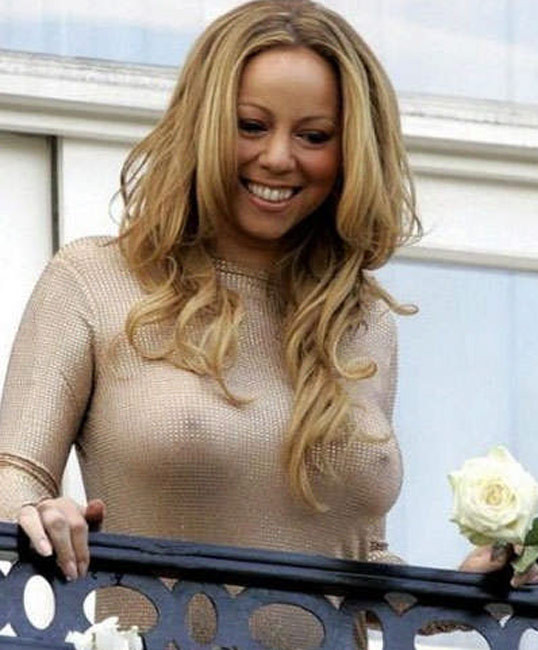 Celebrity singer Mariah Carey nude ass and hard nipples #75421699