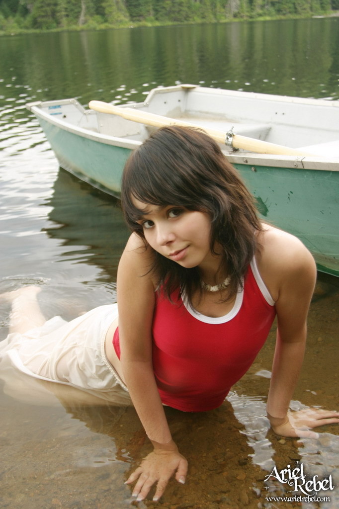 Sexy teen poses on a boat #67649689