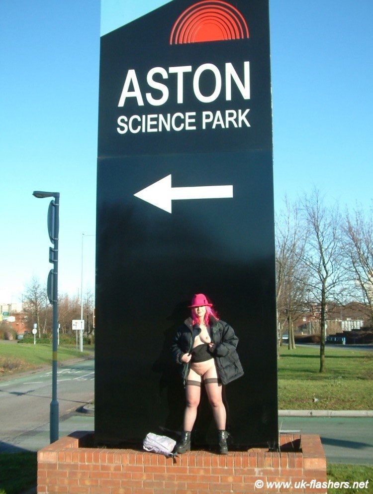 British redhead Emz in public nudity and wild outdoor flashing in Ashton #74641482