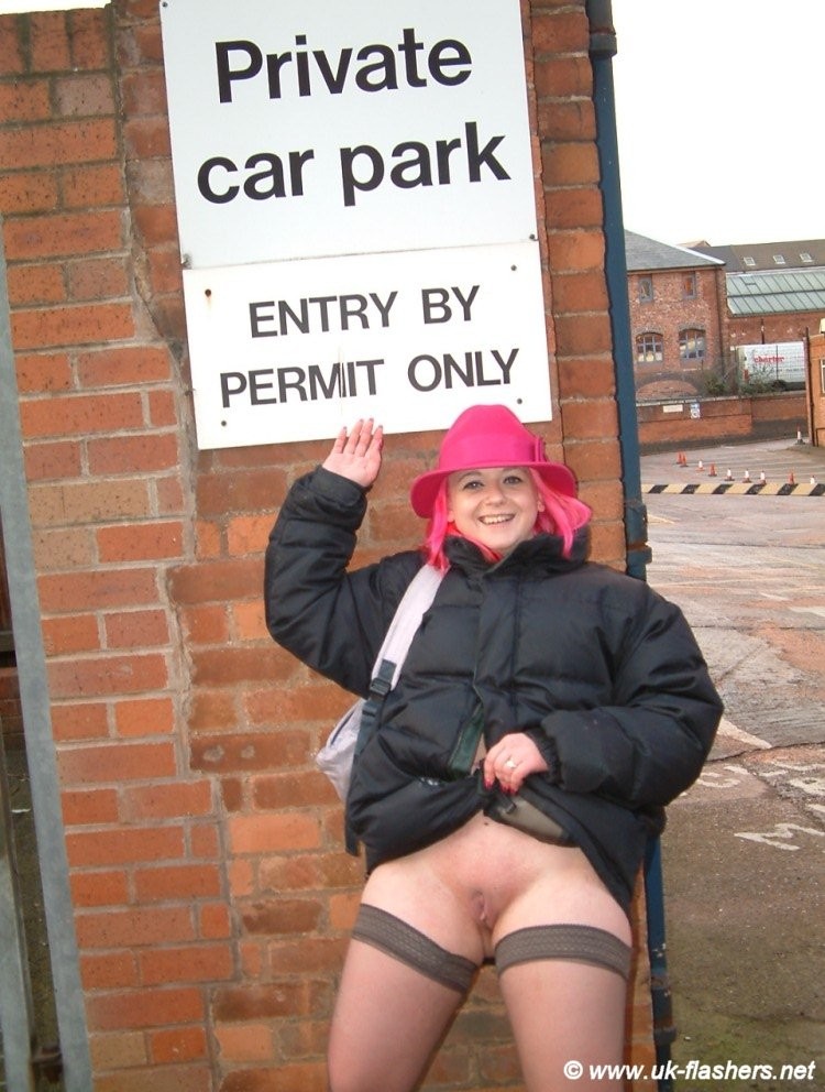 British redhead Emz in public nudity and wild outdoor flashing in Ashton #74641585