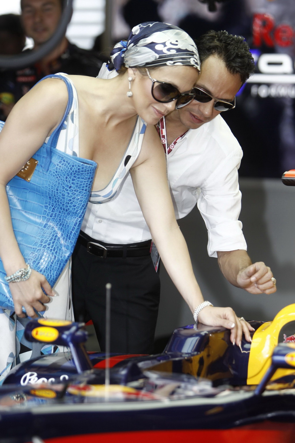 Jennifer Lopez braless showing nice cleavage in Monaco at Formula 1 GP #75349229