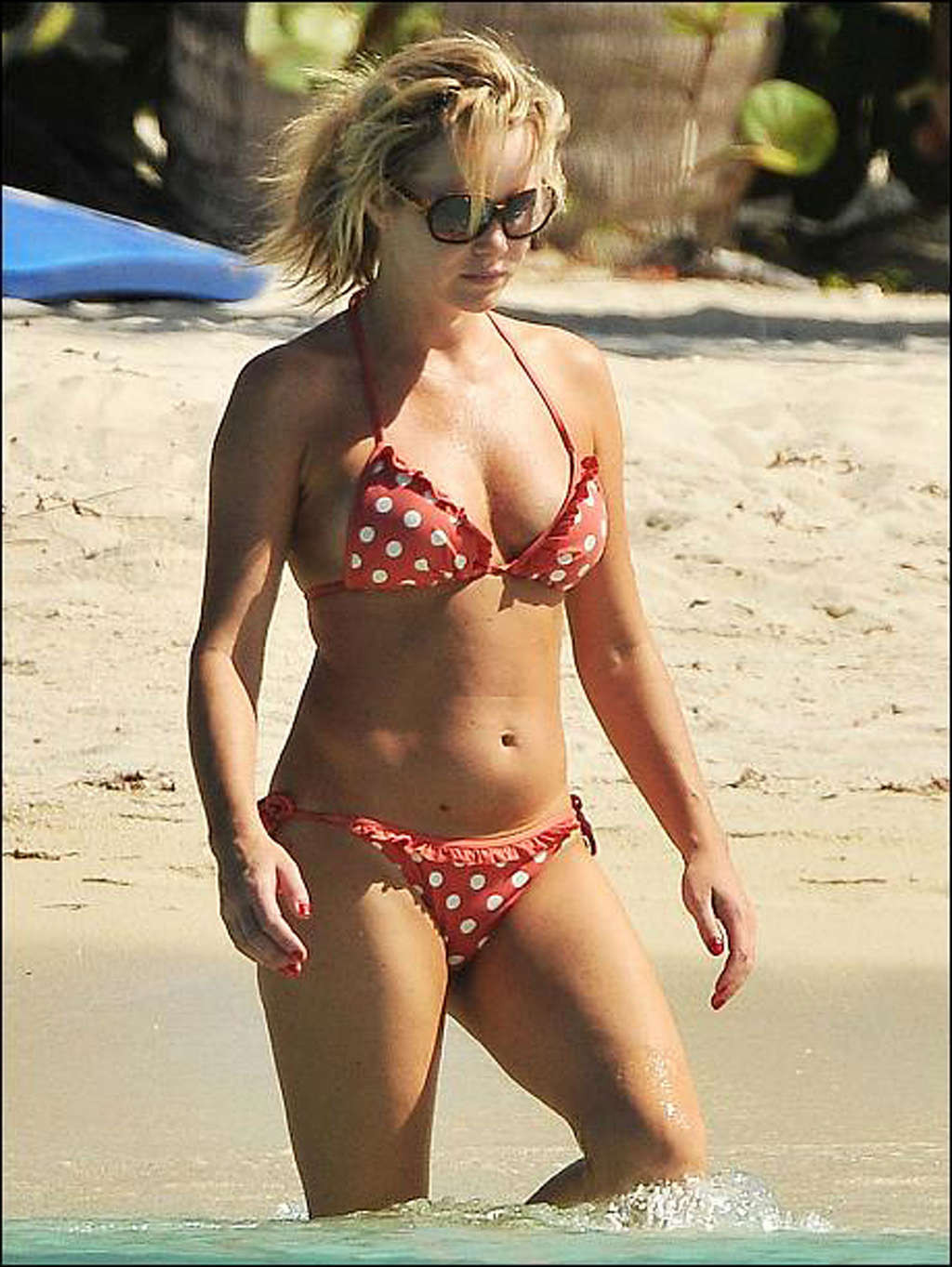 Amanda Holden showing fucking sexy ass in thong on beach #75363095