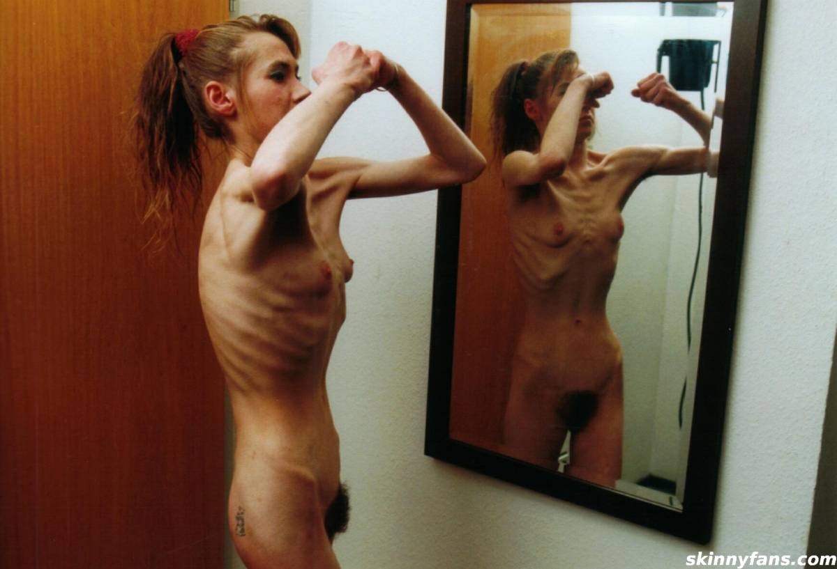 A skinny girl posing naked for food #67274238