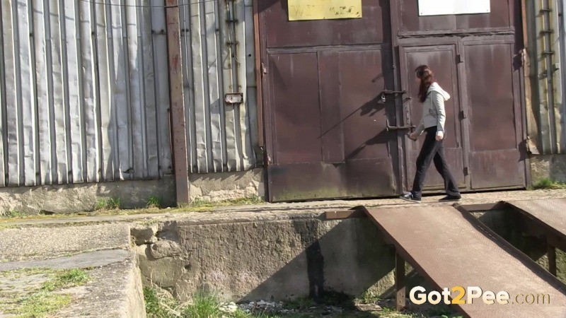 Superbe brune filmée deux fois en train de pisser dehors
 #67496635