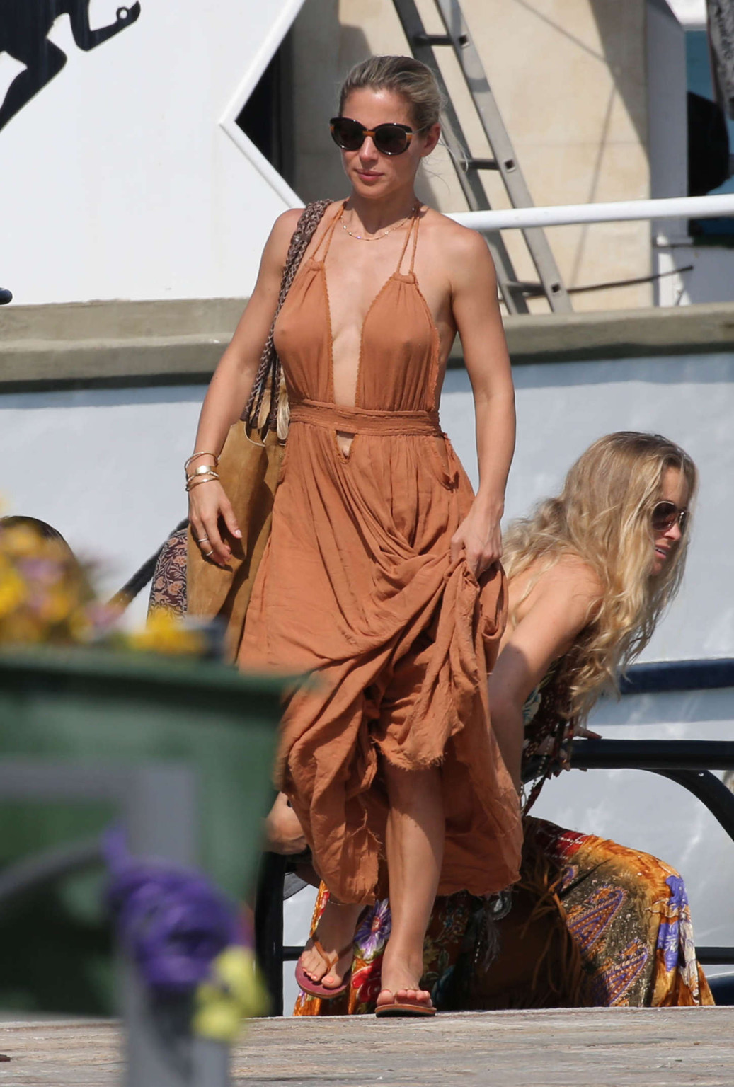 Elsa Pataky showing nipple pokies and sideboob in Corsica #75158840