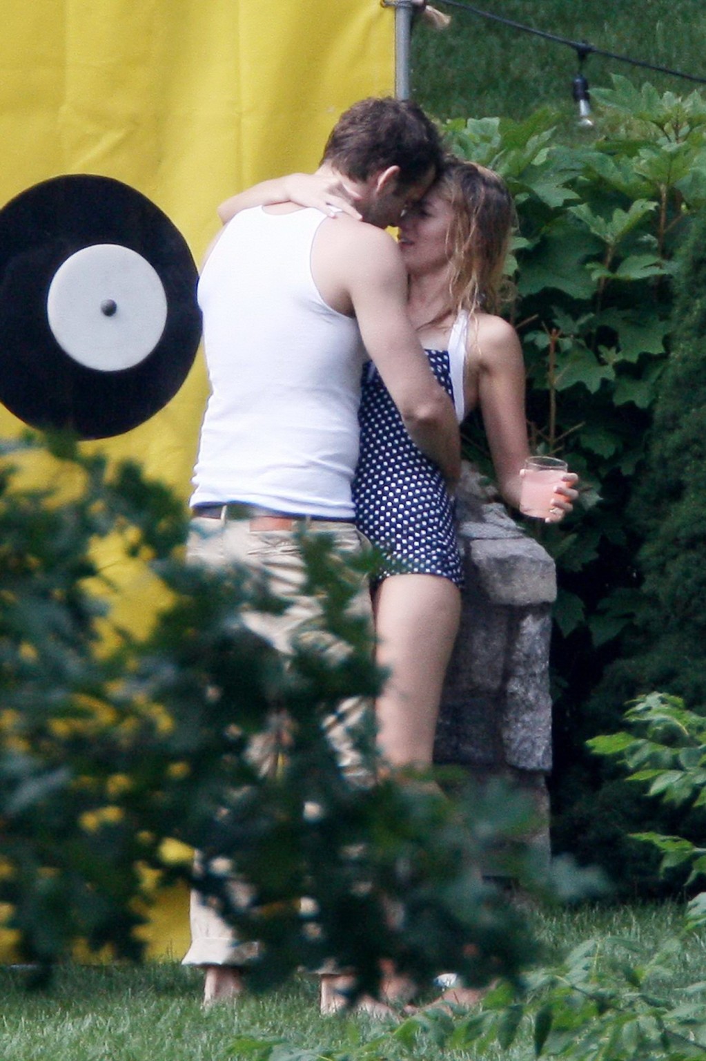Blake Lively showing her ass in polka dot monokini at the pool party in NYC #75257979