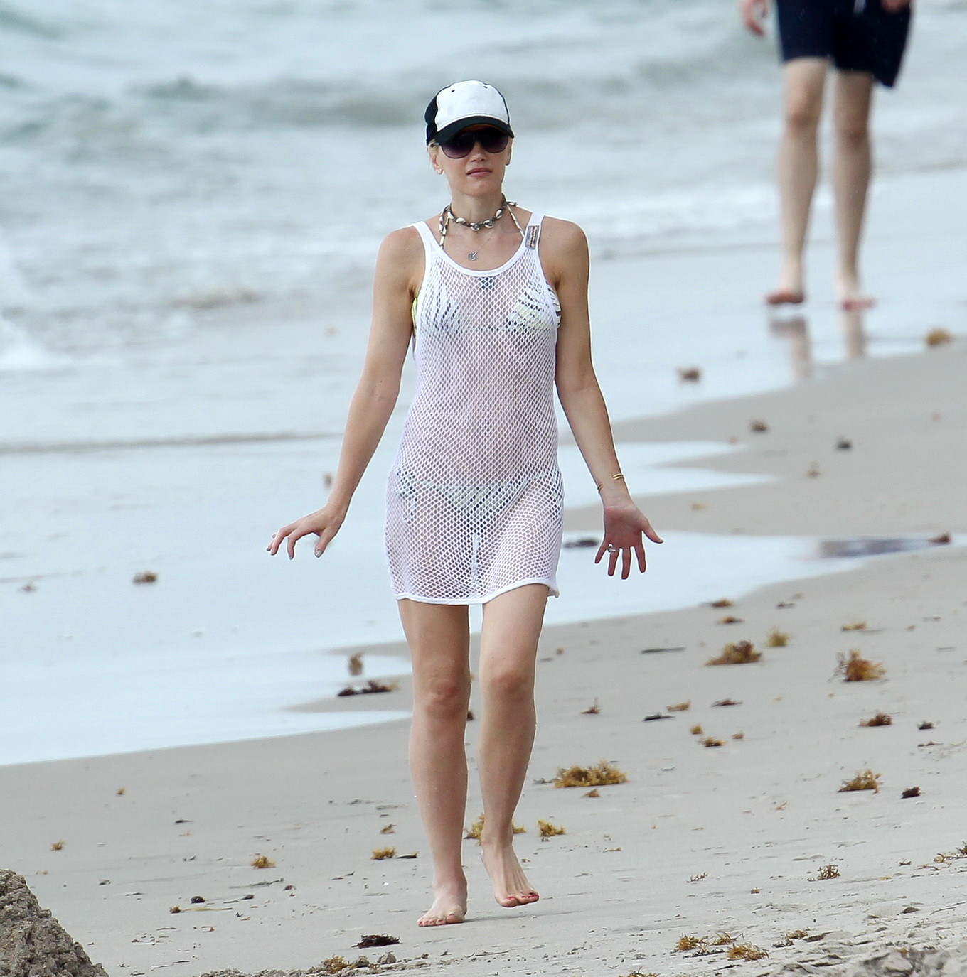 Gwen Stefani shows off her ass wearing a tiger print bikini in Miami Beach #75255367
