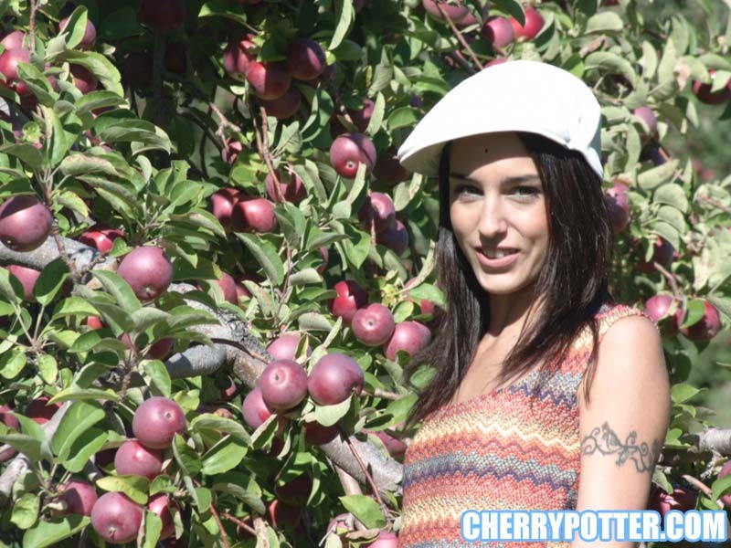 Teen babe Cherry Potter in the garden #76344680