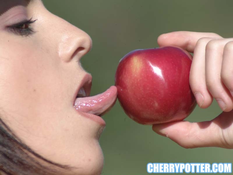 Teen babe Cherry Potter in the garden #76344761