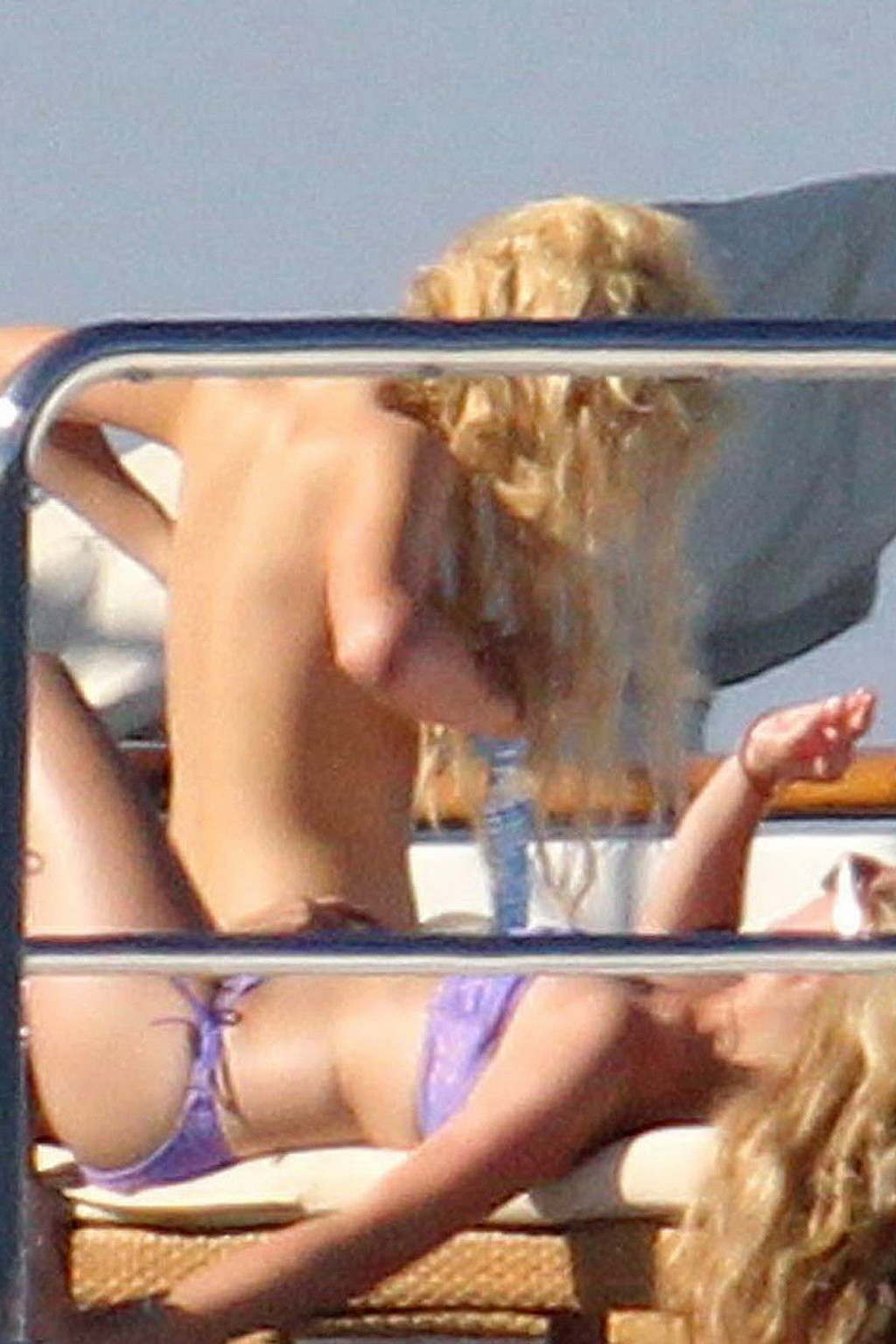 Paris Hilton topless showing off her small tits on a yacht in Italy #75340754