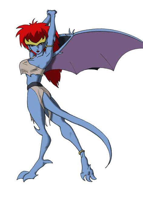 Demona deepthroating after getting screwed by Griff #69639887