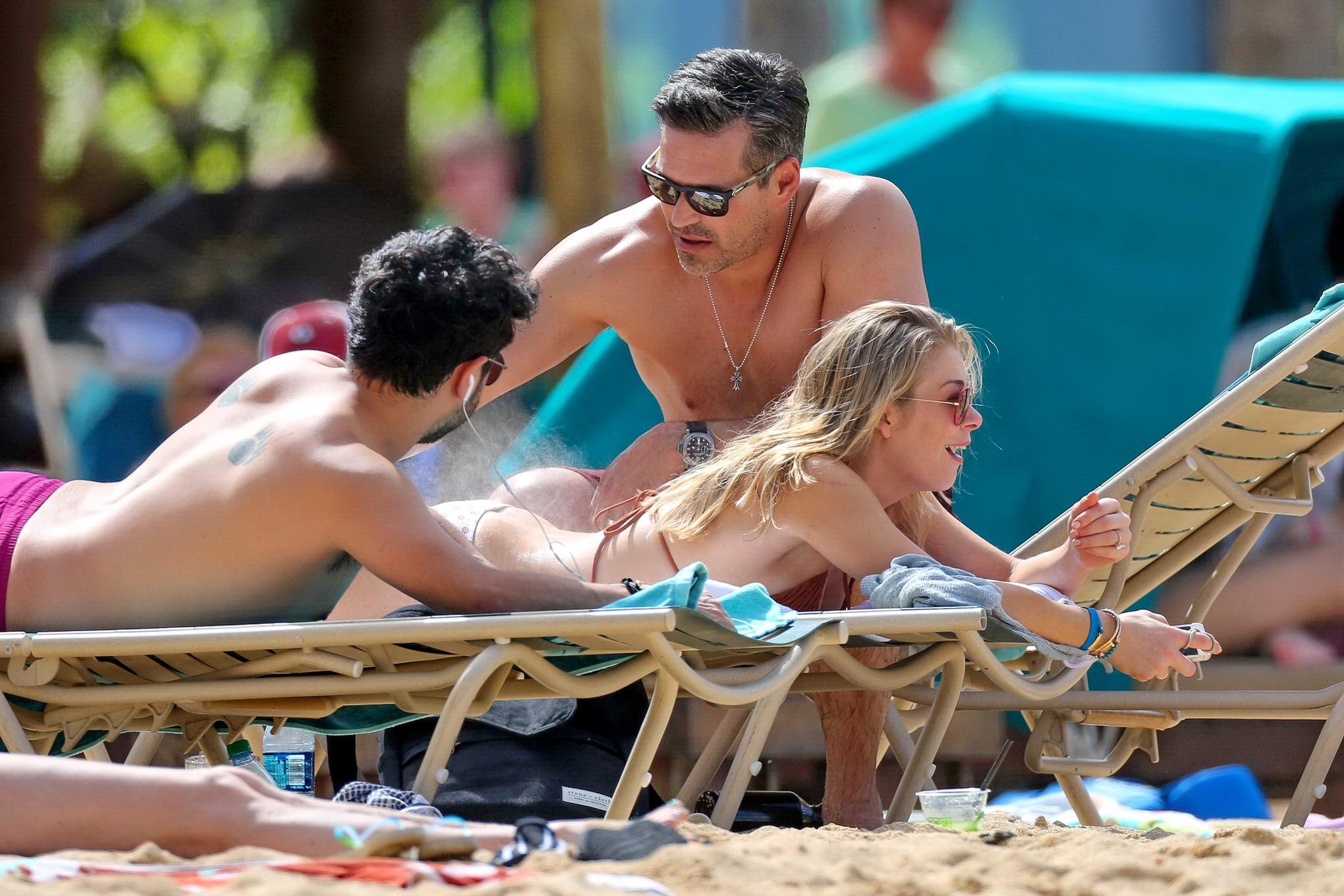 LeAnn Rimes in bikini tanning on a Hawaiian beach #75203261