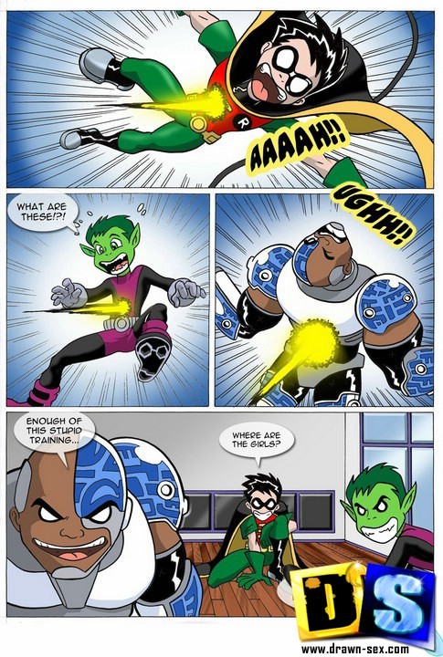 Teen Titans fighting the horny alien intruders #69367272