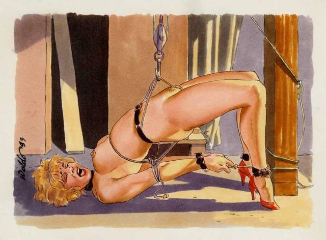 evil female dungeon artworks and bondage pain drawings #69666101