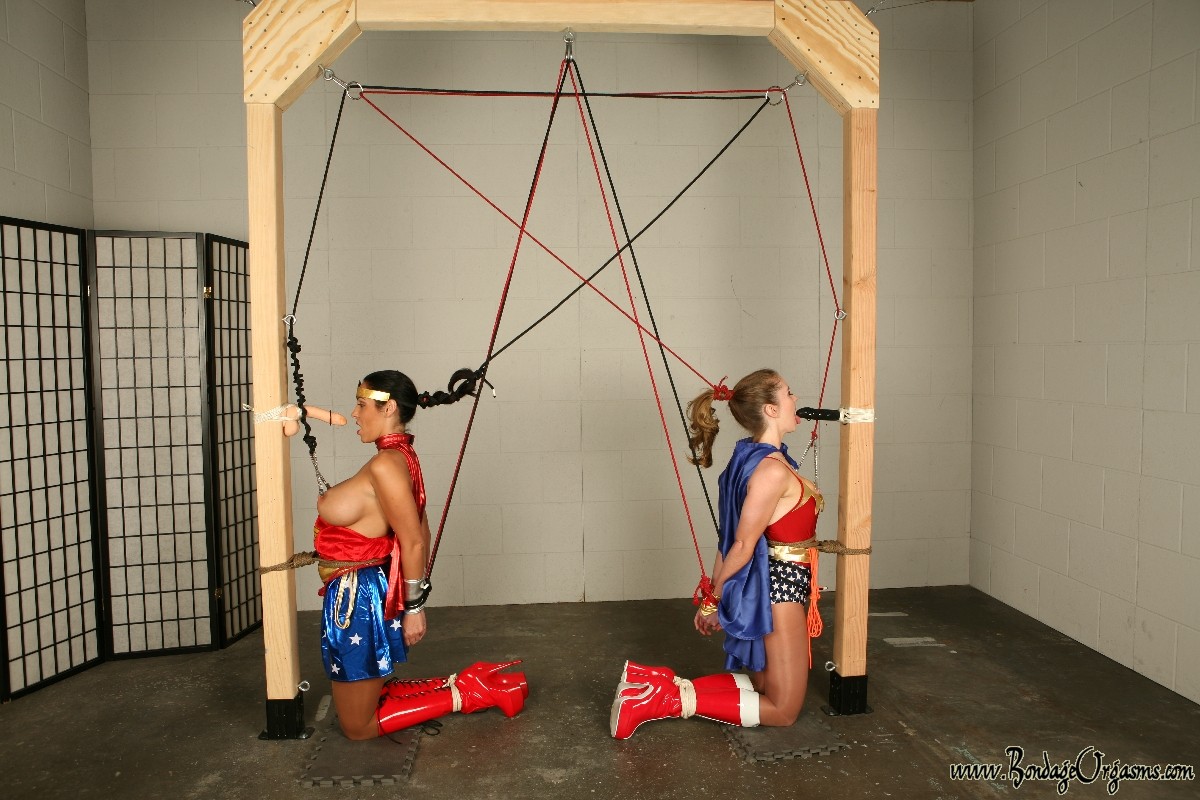 Superheroines Natali Demore and Veronica Rayne torture each other.  #72093501