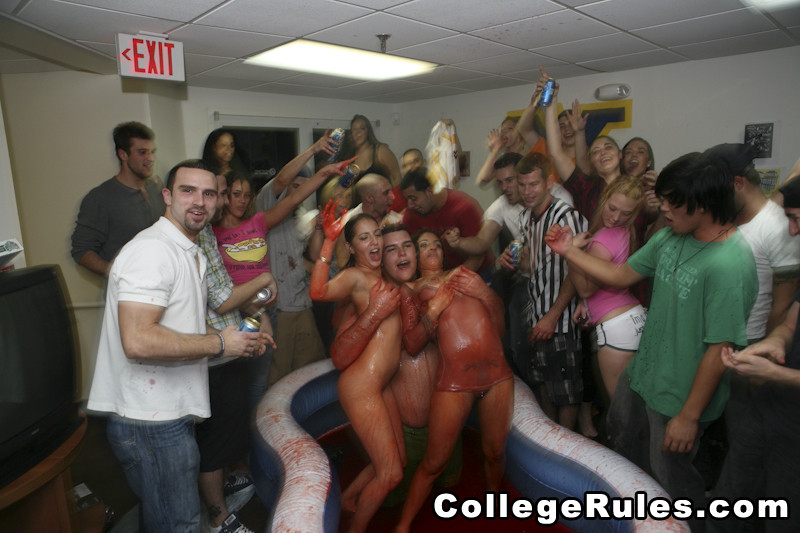 College girls are naked at the party giving blowjobs #74556631