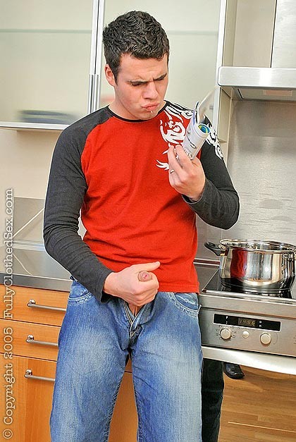 Two fully clothed babes doing a guy #74054959