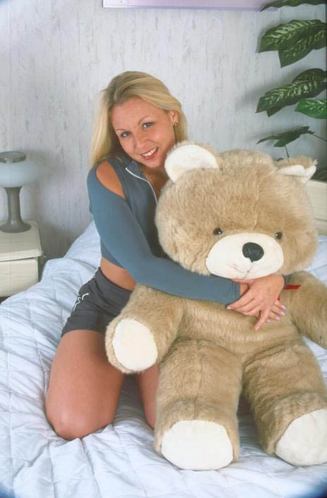 Sexy Milf with Teddy Bear Spreading Her Legs Open #74078071