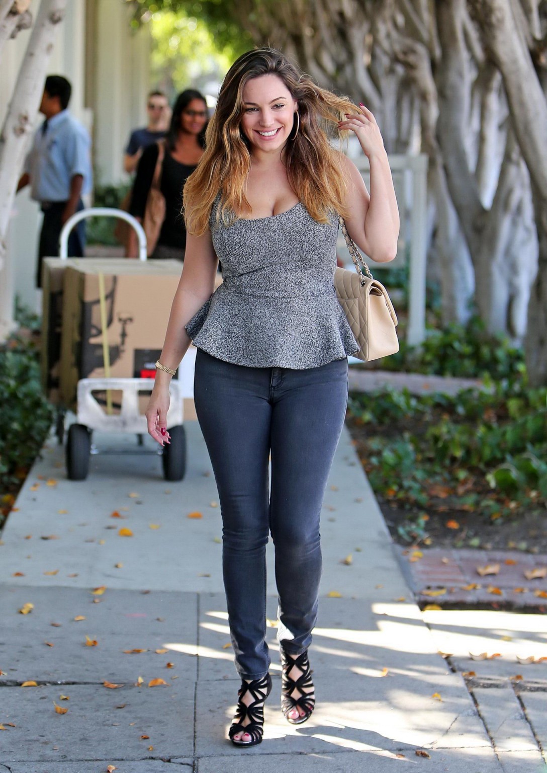 Kelly Brook showing off her booty and cleavage out in West Hollywood #75183536