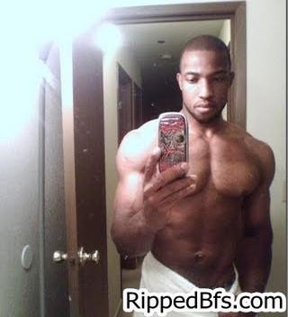 Hunk dude with big muscles is in the bathroom cleaning up #76939131