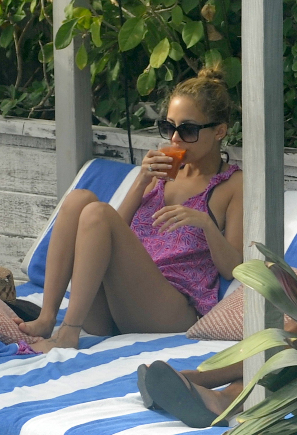 Amazing Nicole Richie showing her hot body in bikini at the pool in Miami #75269606