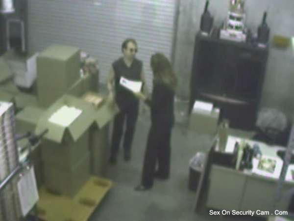 Blowjob in the storage room caught by security cam #76644930