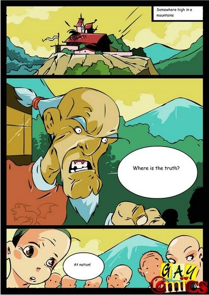 Un vieil homme baise un moine innocent dans une bande dessinée gay
 #69717454