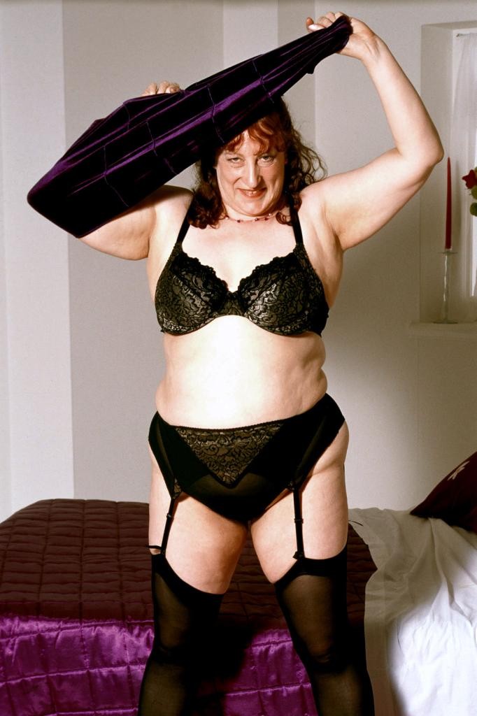 Mature bbw in lingerie teasing while spreading her twat #75569868