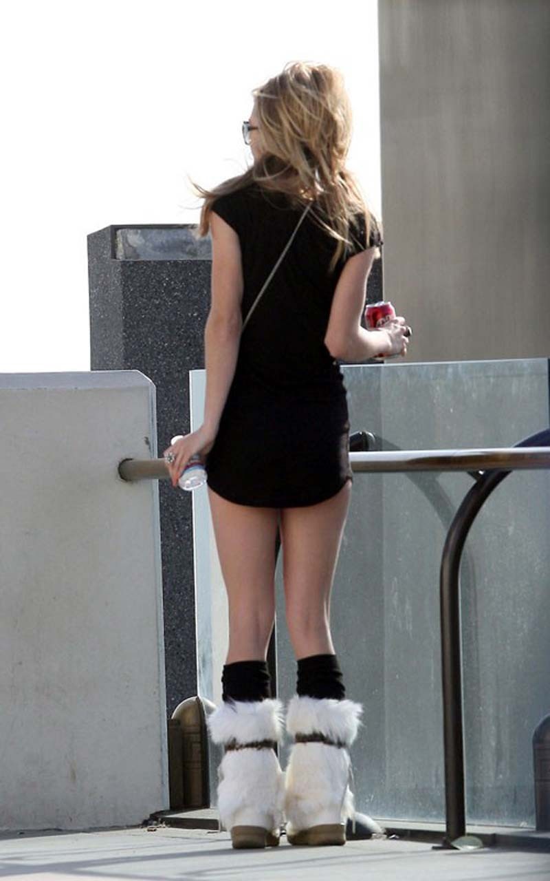 AnnaLynne McCord showing her thong in black see thru shorts paparazzi shoots #75317099
