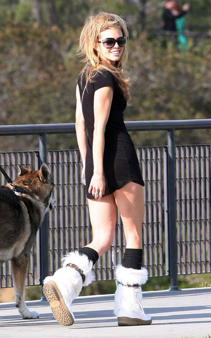 AnnaLynne McCord showing her thong in black see thru shorts paparazzi shoots #75317102