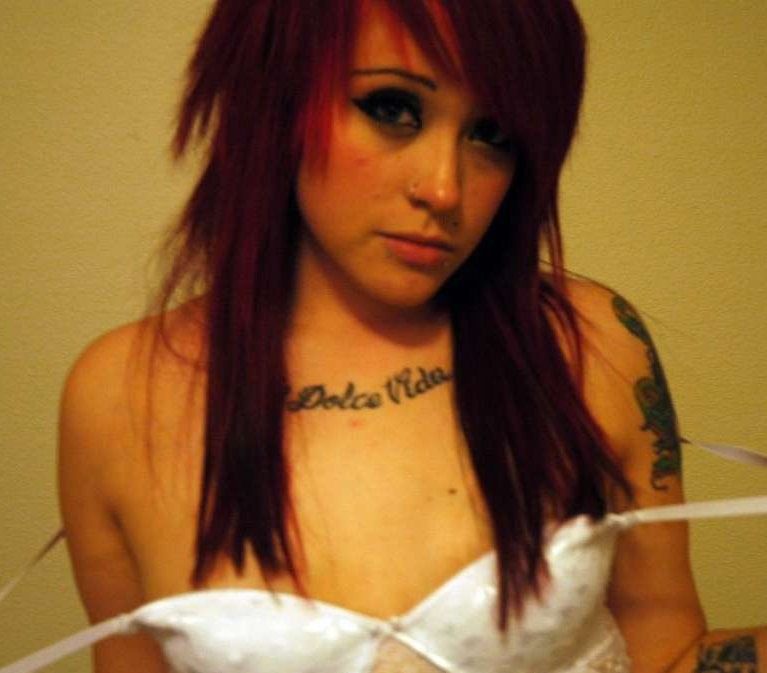 Hot Red Headed Emo Flashing Her Tender Perky Tits She Is So Naughty So Sweet #78756508